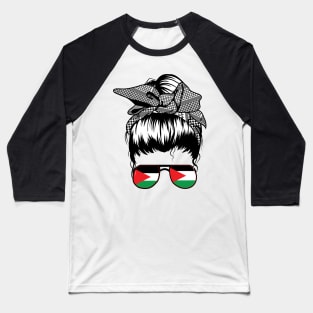 Palestine messy bun Baseball T-Shirt